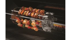 Napoleon Rotisserie Stainless Steel Shish Kebab Set - 64008 5 Napoleon Rotisserie Stainless Steel Shish Kebab Set - 64008 -Barbeque Series Shop 64008 shish kebab wheel in use Chicken Veggies 1000x563 1