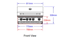 Bull Angus Built In LPG Gas BBQ 9 Bull Angus Built In LPG Gas BBQ -Barbeque Series Shop Bull Angus Front View 1000x563 1