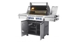Napoleon Prestige PRO500RSIBNSS-3-GB Natural Gas BBQ - Free Rotisserie And Cover -Barbeque Series Shop PRO500 1 RSIB Angle Open Lights On napoleon 1000x563 1