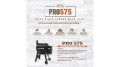 Traeger - Pro D2 575 Pellet BBQ - Free Cover & Folding Front Shelf -Barbeque Series Shop Pro575 capture 1000x563 1