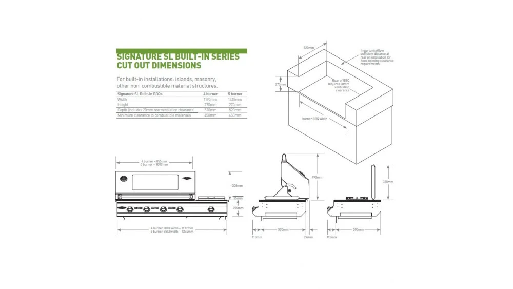 Beefeater Signature SL4000 5 Burner + 1 Built In Grill 4 Beefeater Signature SL4000 5 Burner + 1 Built In Grill - Image 2