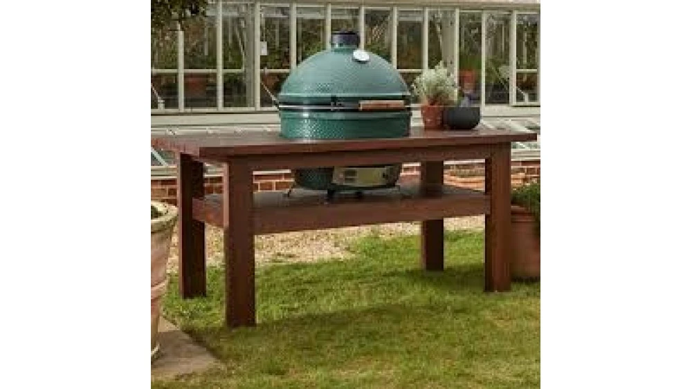 Big Green Egg XL Premium Royal Mahogany Table Bundle 2 Big Green Egg XL Premium Royal Mahogany Table Bundle