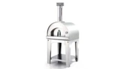 Fontana - Margherita Wood Pizza Oven With Trolley - Stainless Steel