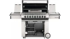 Napoleon Prestige PRO665RSIBNSS-3-GB Natural Gas BBQ - Free Rotisserie And Cover -Barbeque Series Shop pro 665 front open 1000x563 1