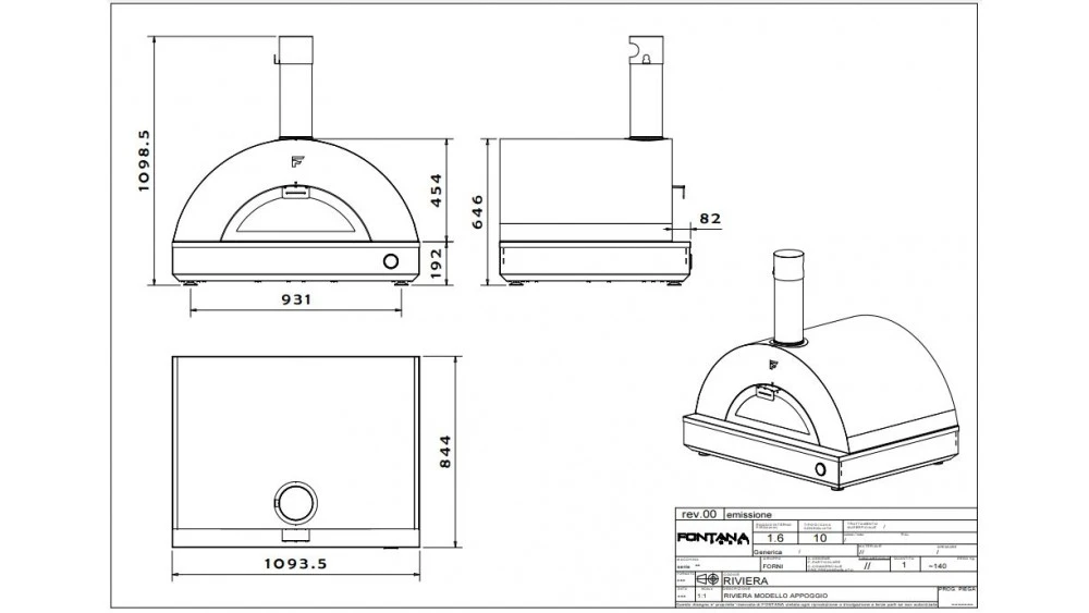 Fontana - Riviera Built In Wood Pizza Oven 4 Fontana - Riviera Built In Wood Pizza Oven - Image 2